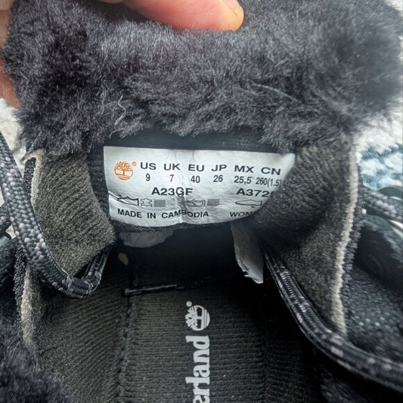 Timberland Kinsley 6" Waterproof Hiking Boots Women's Sz 9 Black Nubuck Lug Sole - Picture 7 of 16